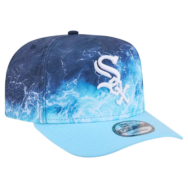 Men's New Era  Light Blue Chicago White Sox Deep Water Pre-Curved 9FIFTY A-Frame Snapback Hat