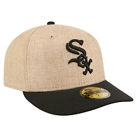 Casquette ajustée New Era 59FIFTY pour homme, coloris naturel/noir, Chicago White Sox.