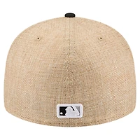 Men's New Era  Natural/Black Chicago White Sox Twine 59FIFTY Fitted Hat