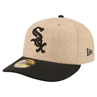Men's New Era  Natural/Black Chicago White Sox Twine 59FIFTY Fitted Hat