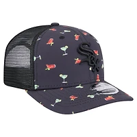 Casquette extensible à bouton-pression New Era bleu marine Chicago White Sox Adventure Drinks Pattern 9SEVENTY pour homme