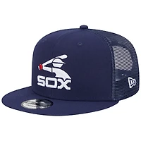 Men's New Era Navy Chicago White Sox Cooperstown Collection Team Color Trucker 9FIFTY Snapback Hat