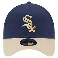 Men's New Era Navy Chicago White Sox  Moleskin A-Frame 9FORTY Adjustable Hat