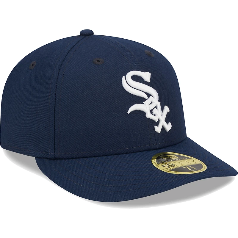 Casquette ajustée 59FIFTY Chicago White Sox Oceanside Low Profile New Era pour homme, bleu marine