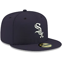 Casquette ajustée 59FIFTY blanche avec logo Chicago White Sox New Era pour homme