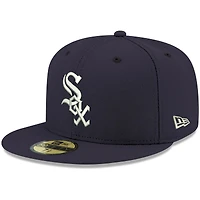 Casquette ajustée 59FIFTY blanche avec logo Chicago White Sox New Era pour homme