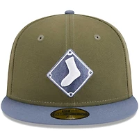 Casquette ajustée 59FIFTY Chicago White Sox New Era pour homme, olive/bleu