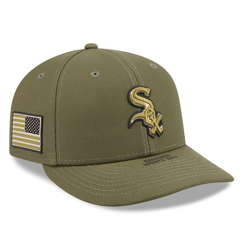 Men's New Era Olive Chicago White Sox 2026 Armed Forces Day Low Profile 59FIFTY Fitted Hat
