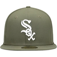 Men's New Era Olive Chicago White Sox Logo 59FIFTY Fitted Hat