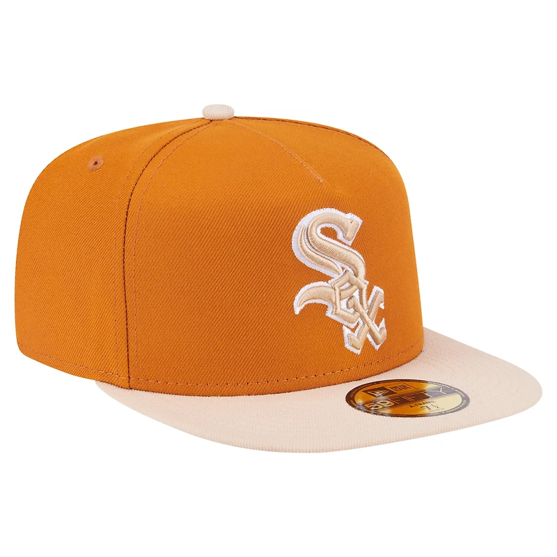Men's New Era /Light Beige Chicago White Sox Two-Tone Color Pack A-Frame 59FIFTY Fitted Hat