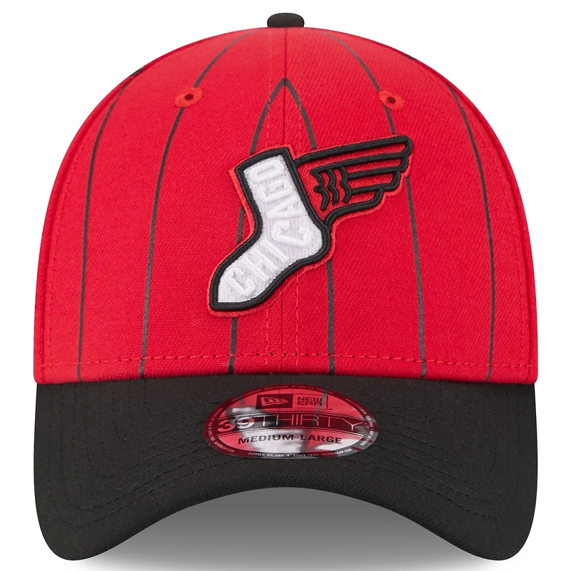 Men's New Era Red/Black Chicago White Sox 2025 City Connect 39THIRTY Flex Hat