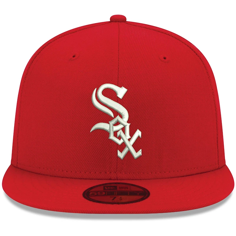 Men's New Era Red Chicago White Sox Logo 59FIFTY Fitted Hat