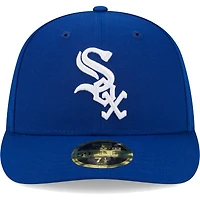 Casquette ajustée 59FIFTY à profil bas avec logo blanc des White Sox de Chicago Royal New Era pour homme