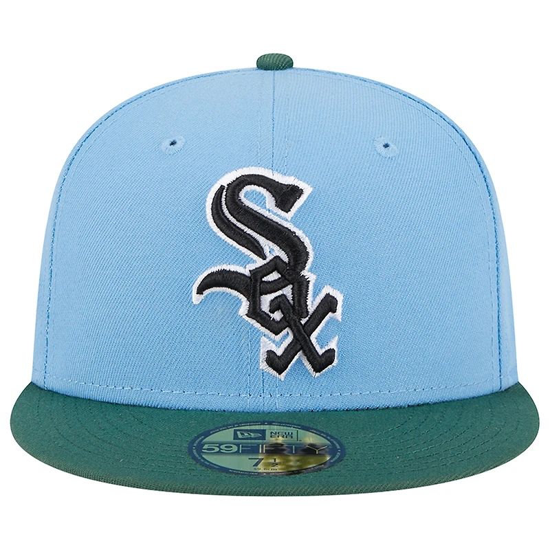 Casquette ajustée 59FIFTY des Chicago White Sox 2005 World Series New Era bleu ciel/cilantro pour homme