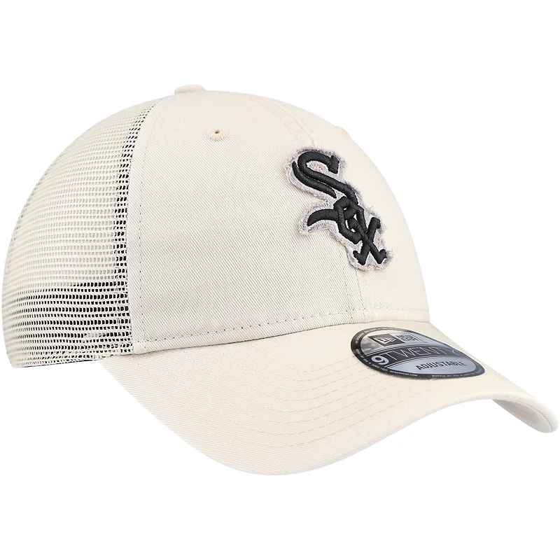 Men's New Era Stone Chicago White Sox Game Day 9TWENTY Adjustable Trucker Hat