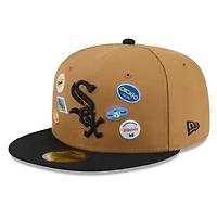 Men's New Era Tan Chicago White Sox Fruit Sticker 59FIFTY Fitted Hat