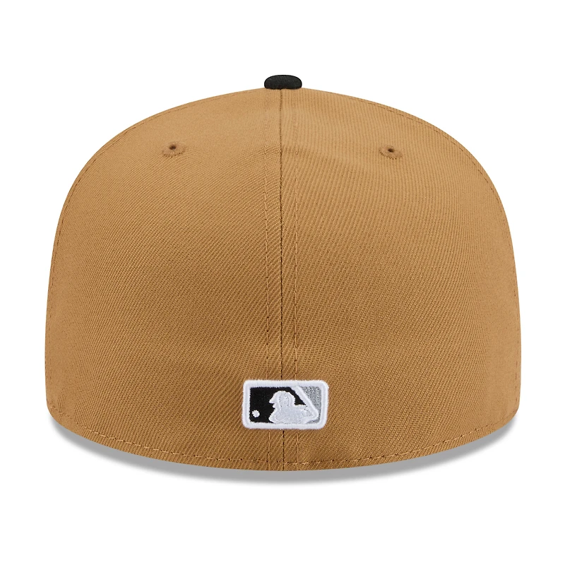 Men's New Era Tan Chicago White Sox Fruit Sticker 59FIFTY Fitted Hat