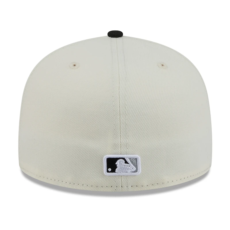Men's New Era White/Black Chicago White Sox Blossom 59FIFTY Fitted Hat