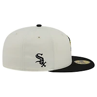 Men's New Era White/Black Chicago White Sox Blossom 59FIFTY Fitted Hat
