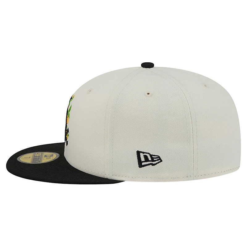 Men's New Era White/Black Chicago White Sox Blossom 59FIFTY Fitted Hat