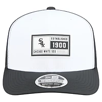 Casquette ajustable 9SEVENTY blanche/noire New Era pour homme, Chicago White Sox Established Patch