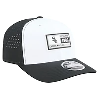 Men's New Era White/Black Chicago White Sox Established Patch 9SEVENTY Adjustable Hat