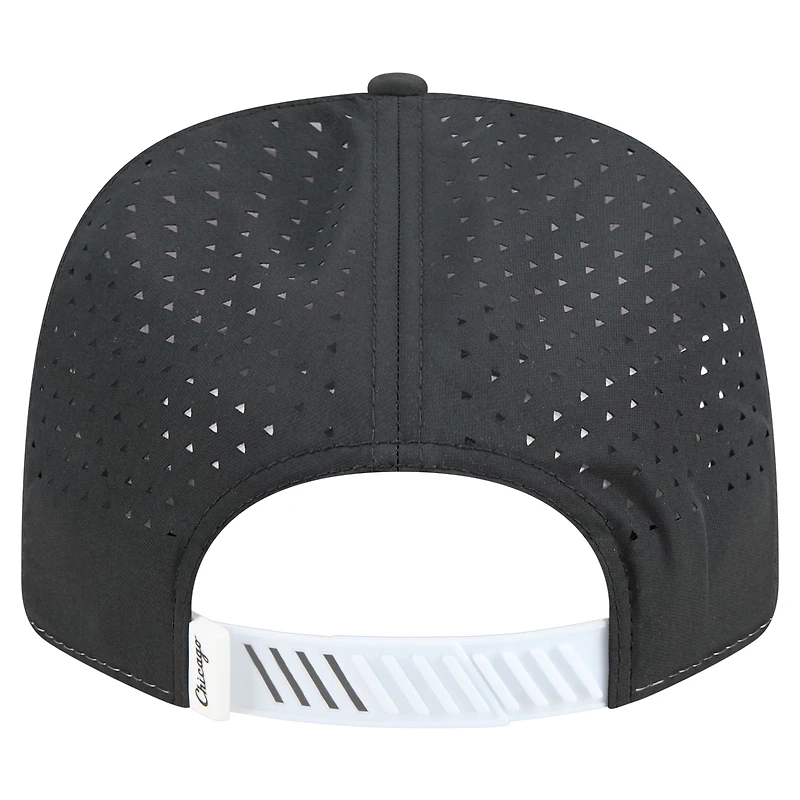 Men's New Era White/Black Chicago White Sox Established Patch 9SEVENTY Adjustable Hat