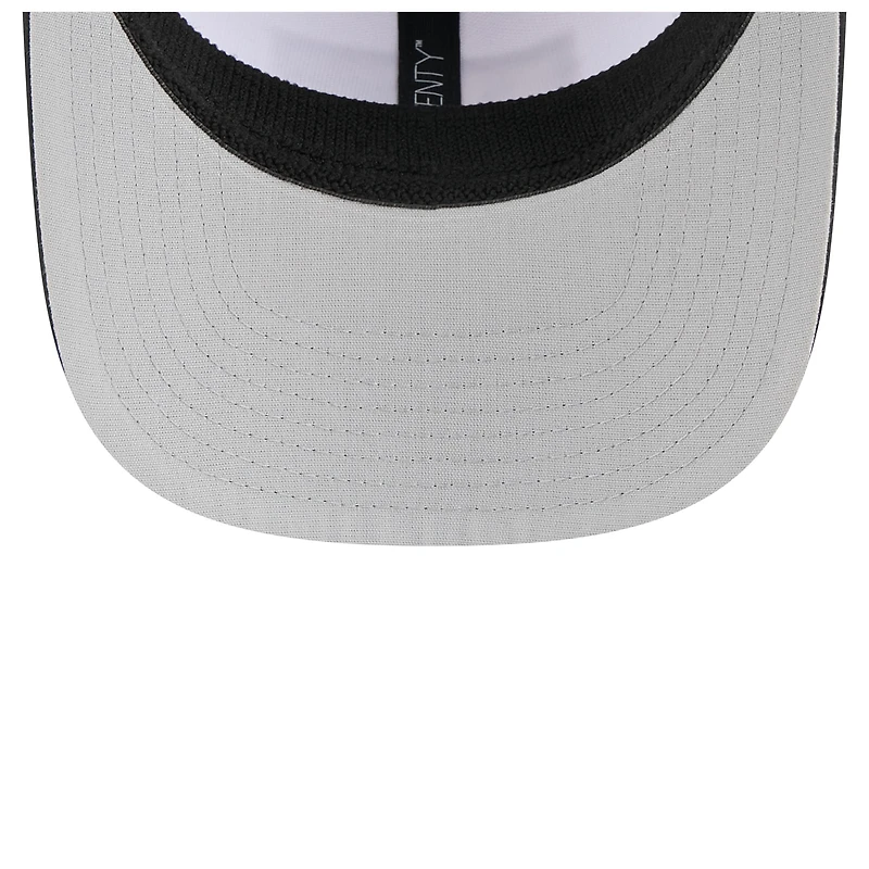 Men's New Era White/Black Chicago White Sox Established Patch 9SEVENTY Adjustable Hat