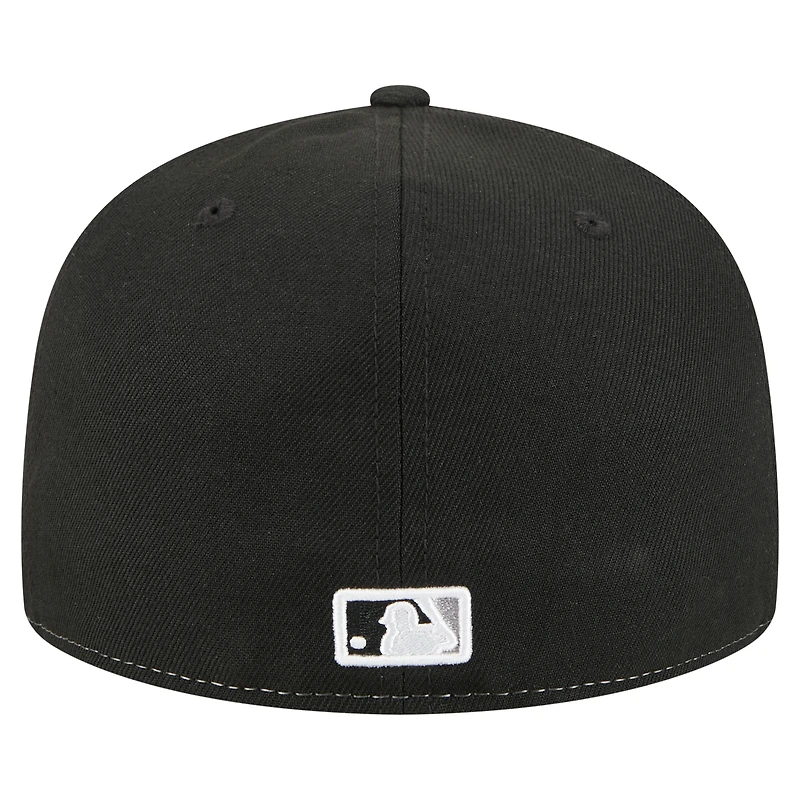 Men's New Era White/Black Chicago White Sox Repeat 59FIFTY Fitted Hat
