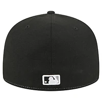Men's New Era White/Black Chicago White Sox Repeat 59FIFTY Fitted Hat