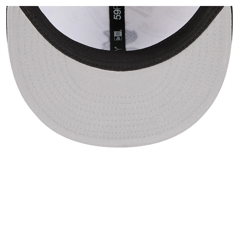 Men's New Era White/Black Chicago White Sox Repeat 59FIFTY Fitted Hat