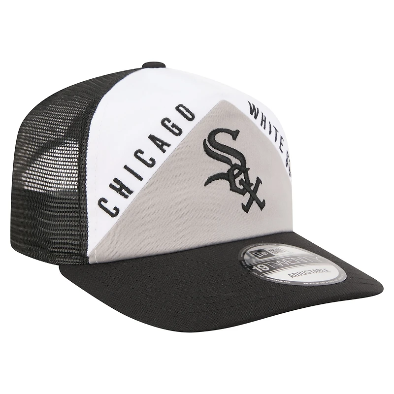 Men's New Era White/Black Chicago White Sox Retro Cut 19TWENTY Adjustable Trucker Hat