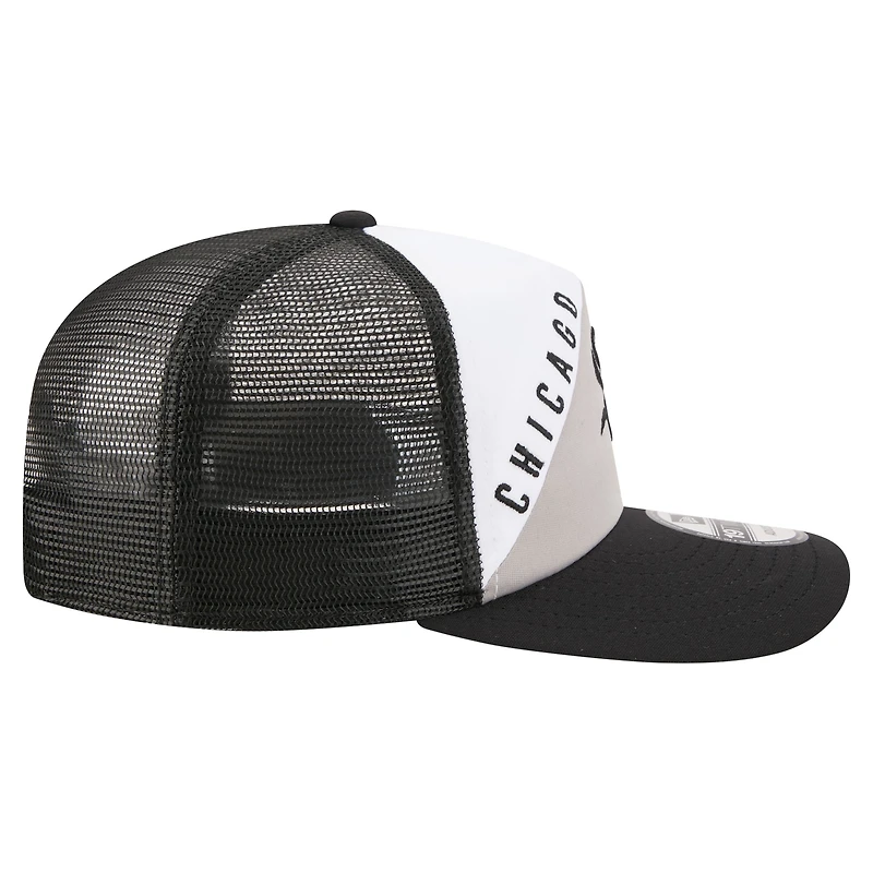 Men's New Era White/Black Chicago White Sox Retro Cut 19TWENTY Adjustable Trucker Hat