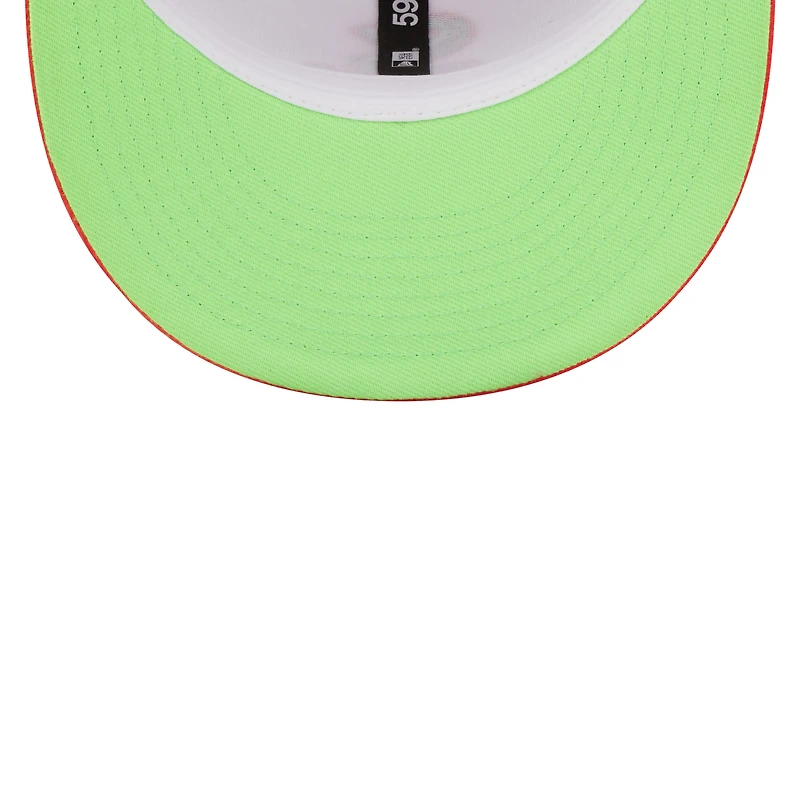 Men's New Era White/Coral Chicago White Sox 2003 MLB All-Star Game Strawberry Lolli 59FIFTY Fitted Hat