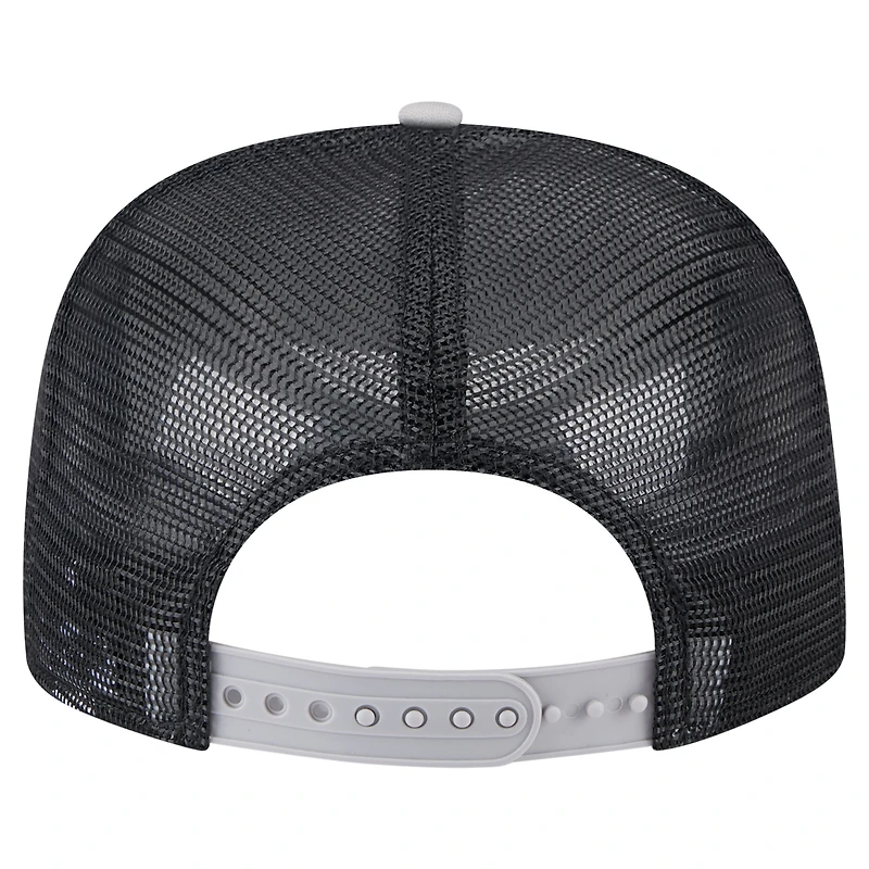 Men's New Era White/Gray Chicago White Sox Retro Script Trucker 9FIFTY Snapback Hat