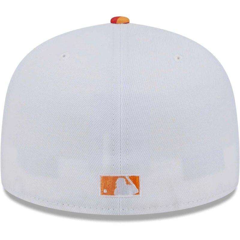 Men's New Era White/Orange Chicago White Sox Flamingo 59FIFTY Fitted Hat