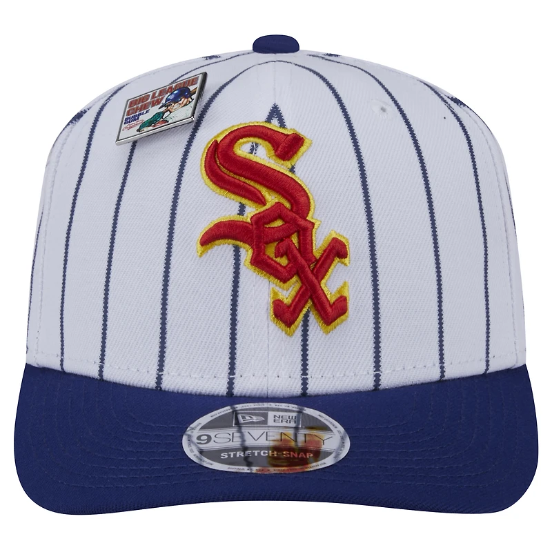 Casquette ajustable New Era 9SEVENTY originale Chicago White Sox 2024 Big League pour homme, blanc/bleu royal
