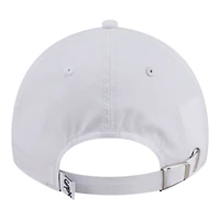 Casquette New Era blanche pour homme, Chicago White Sox, pack d'entraînement de printemps 2026, modèle Icon, classique et décontractée, ajustable.