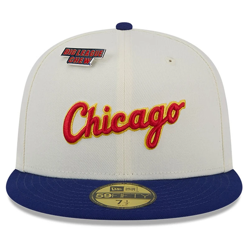 Men's New Era White Chicago Sox Big League Chew Original 59FIFTY Fitted Hat