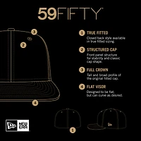 Casquette ajustée New Era 59FIFTY en laine, collection Cooperstown des Chicago White Sox, blanche, pour homme