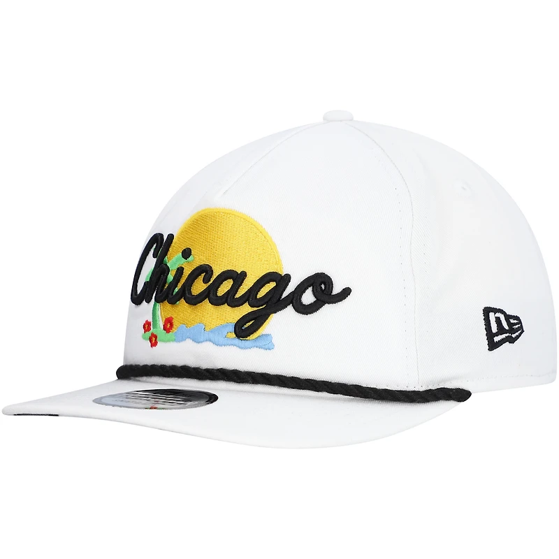 Casquette ajustable de golfeur Paradise Chicago White Sox blanche New Era pour homme