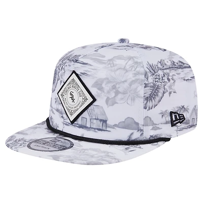 Casquette snapback blanche à imprimé Island Golfer de Chicago White Sox pour homme de New Era