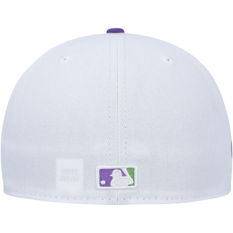 Men's New Era White Chicago Sox  Side Patch 59FIFTY Fitted Hat