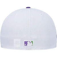 Men's New Era White Chicago Sox  Side Patch 59FIFTY Fitted Hat