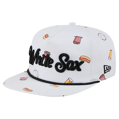 Men's New Era White Chicago White Sox Team Cheer Rope 19TWENTY Adjustable Hat
