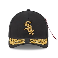 Men's New Era x Alpha Industries  Black Chicago White Sox A-Frame 9FORTY Adjustable Hat