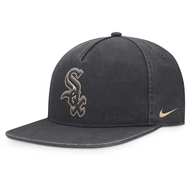 Casquette ajustable Nike Monotone Pro des Chicago White Sox pour homme, anthracite