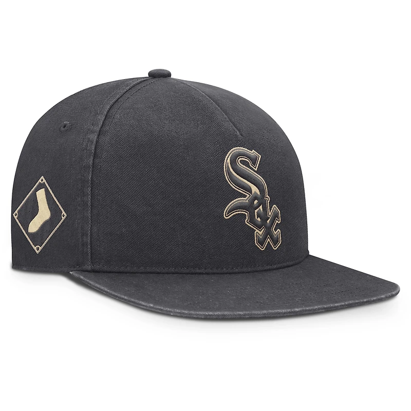 Casquette ajustable Nike Monotone Pro des Chicago White Sox pour homme, anthracite