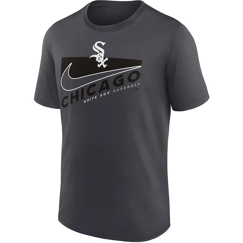 T-shirt Nike Anthracite Chicago White Sox Swoosh Town Performance pour homme