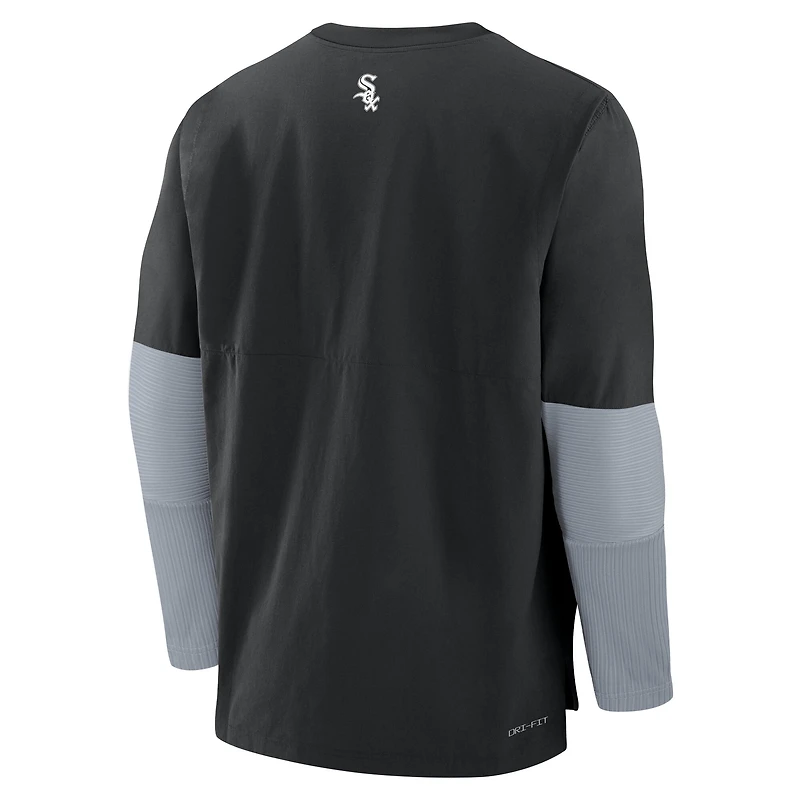 Men's Nike Black/Gray Chicago White Sox Authentic Collection Player Dri-FIT Lightweight Pullover